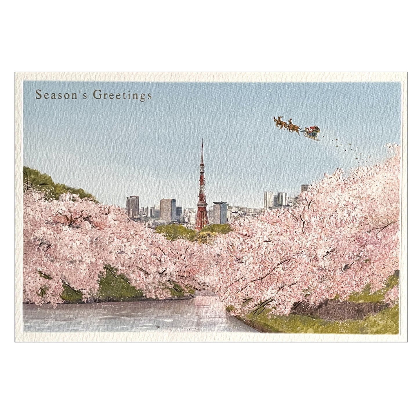 Mini Santa Christmas Card with Envelope - Chidorigafuchi