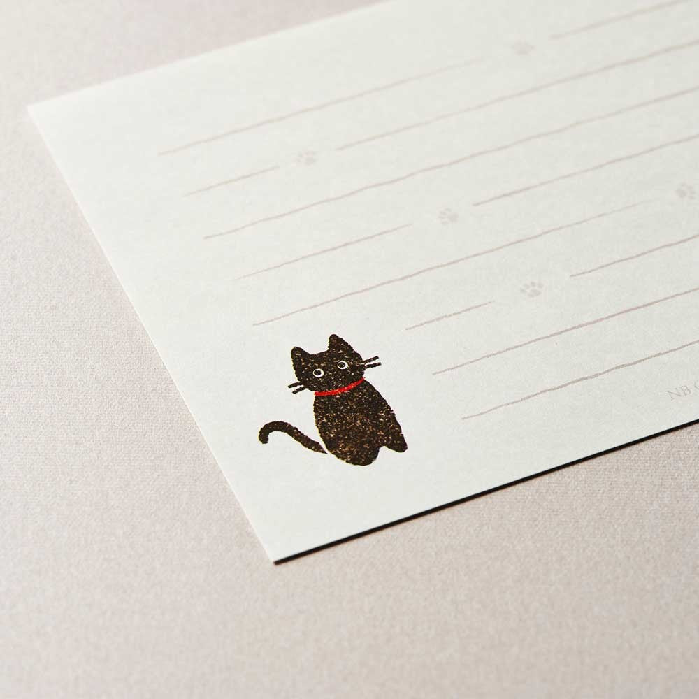 Letter Set Envelope - Black Cat