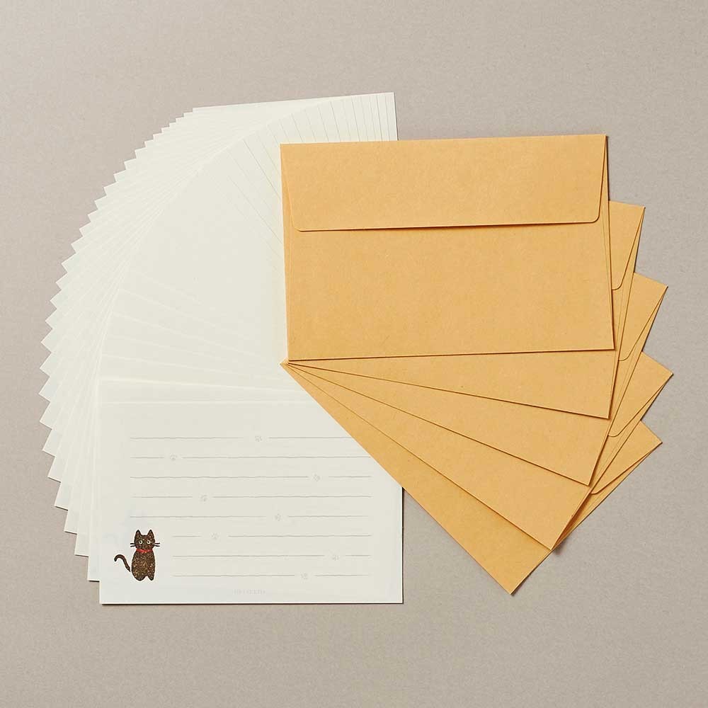 Letter Set Envelope - Black Cat