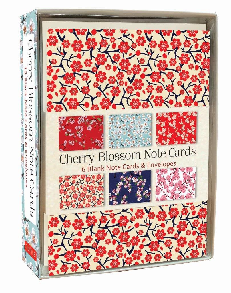 Cherry Blossom Note Cards 12 Blank Note Cards & Envelopes (4 x 6 inch cards in a box)