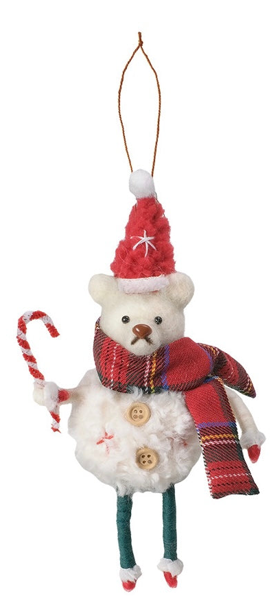 CM1748s Wool Felt Ornament Old Teddy Bear