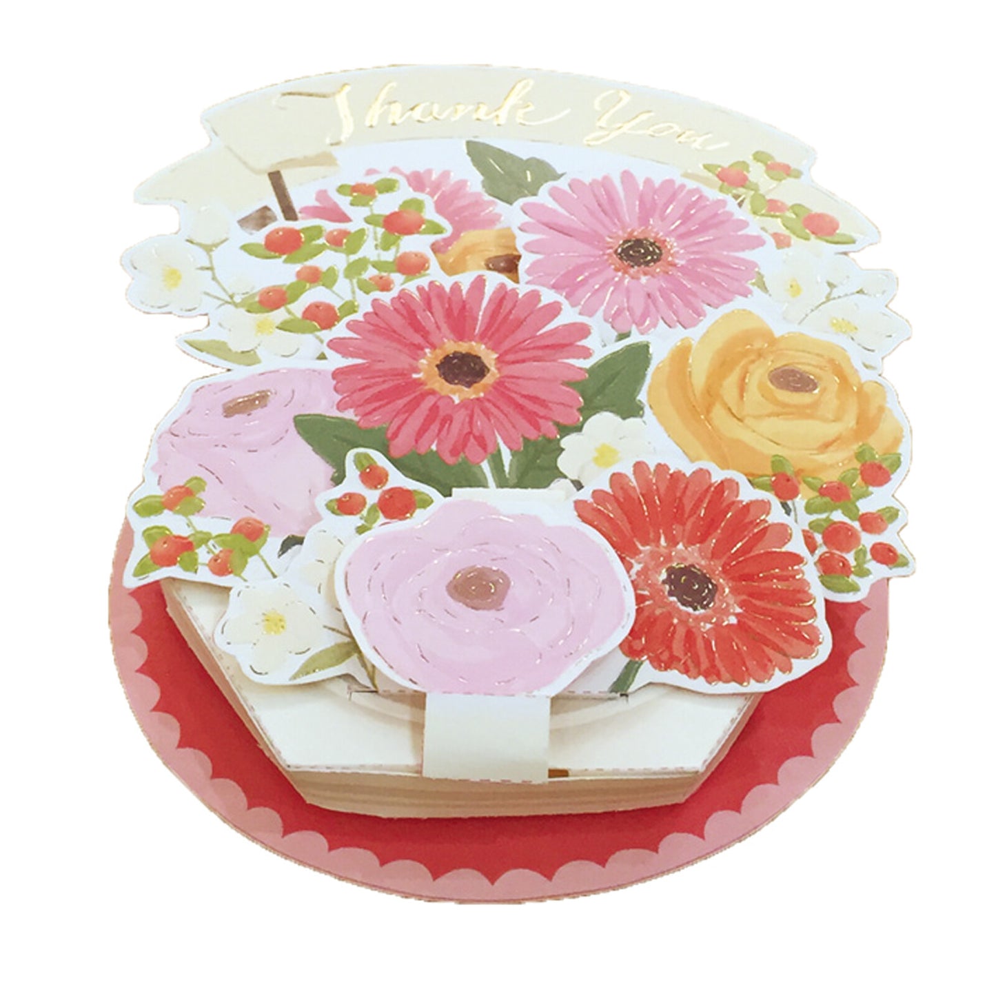 3D Flower Pot Pop-Up Thank you Card