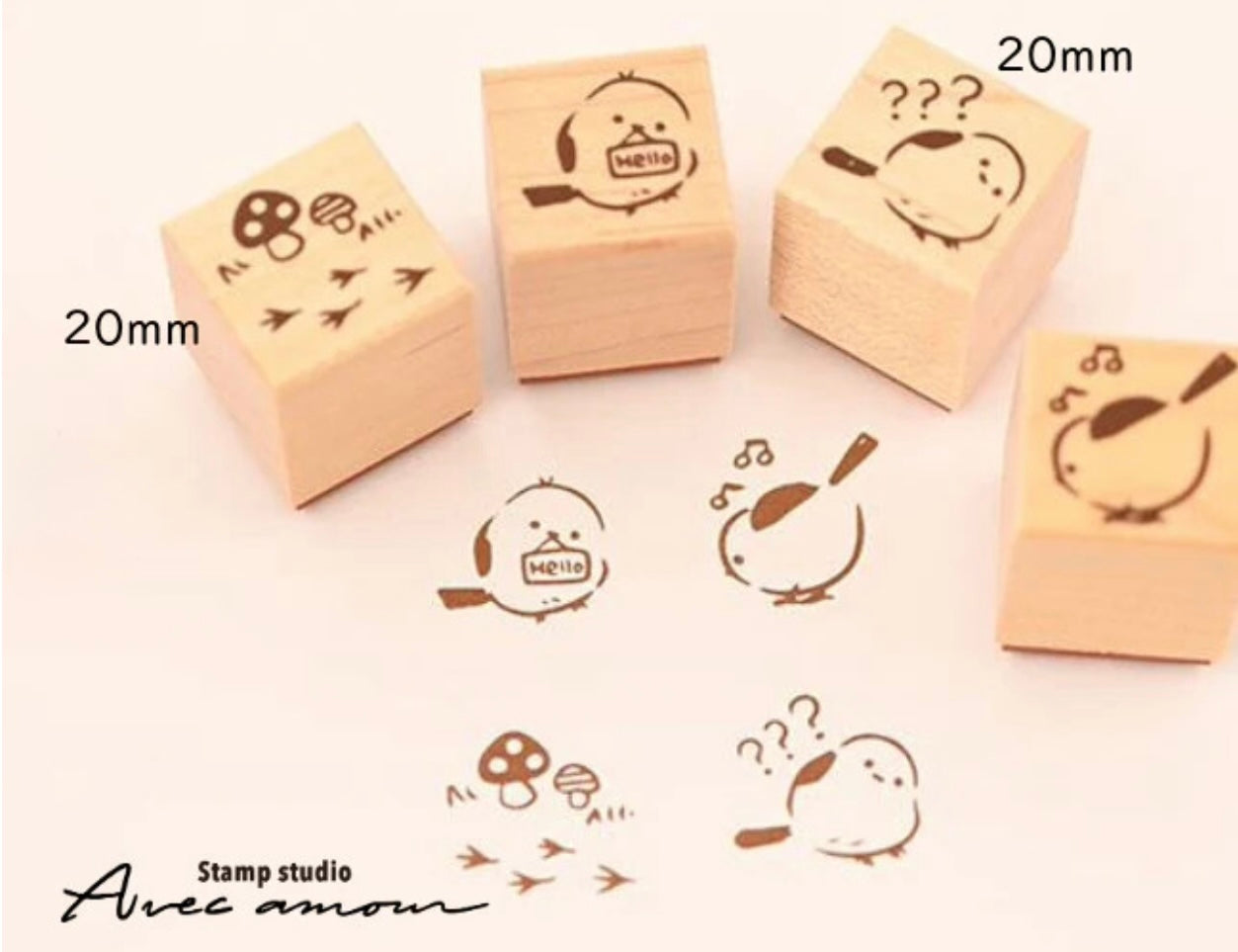 Stamp Set of 4 Shimaenaga