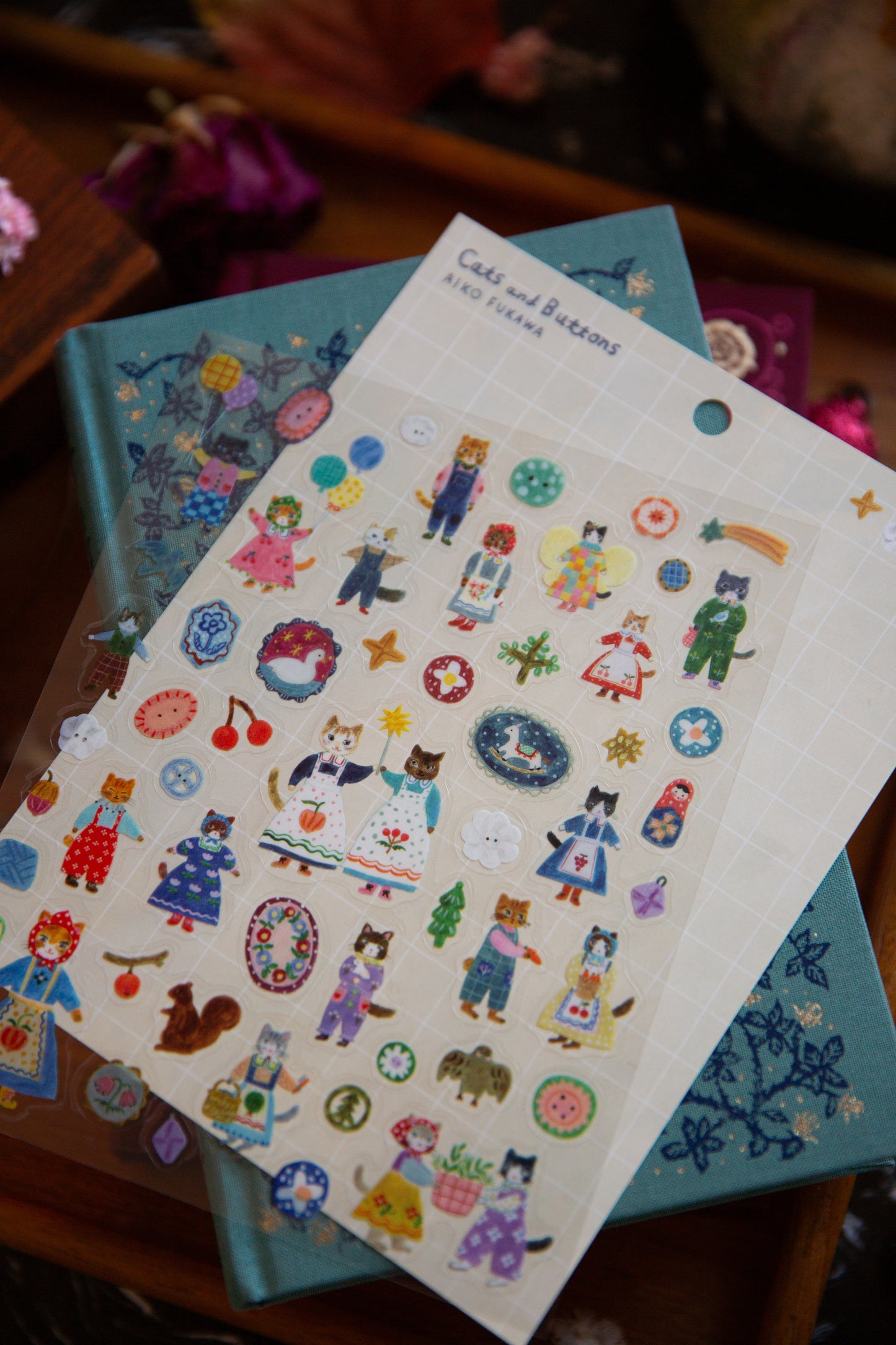 Aiko Fukawa || Cozyca Stickers Cats and Buttons