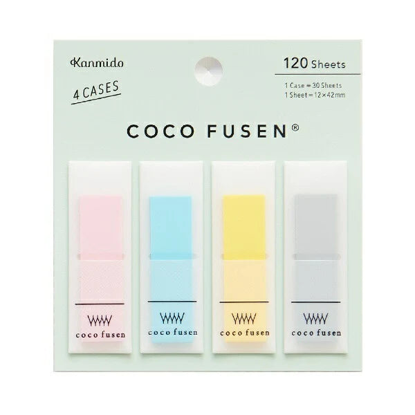 KANMIDO Sticky Notes Color COCO FUSEN -120 Sheets - 12x42mm