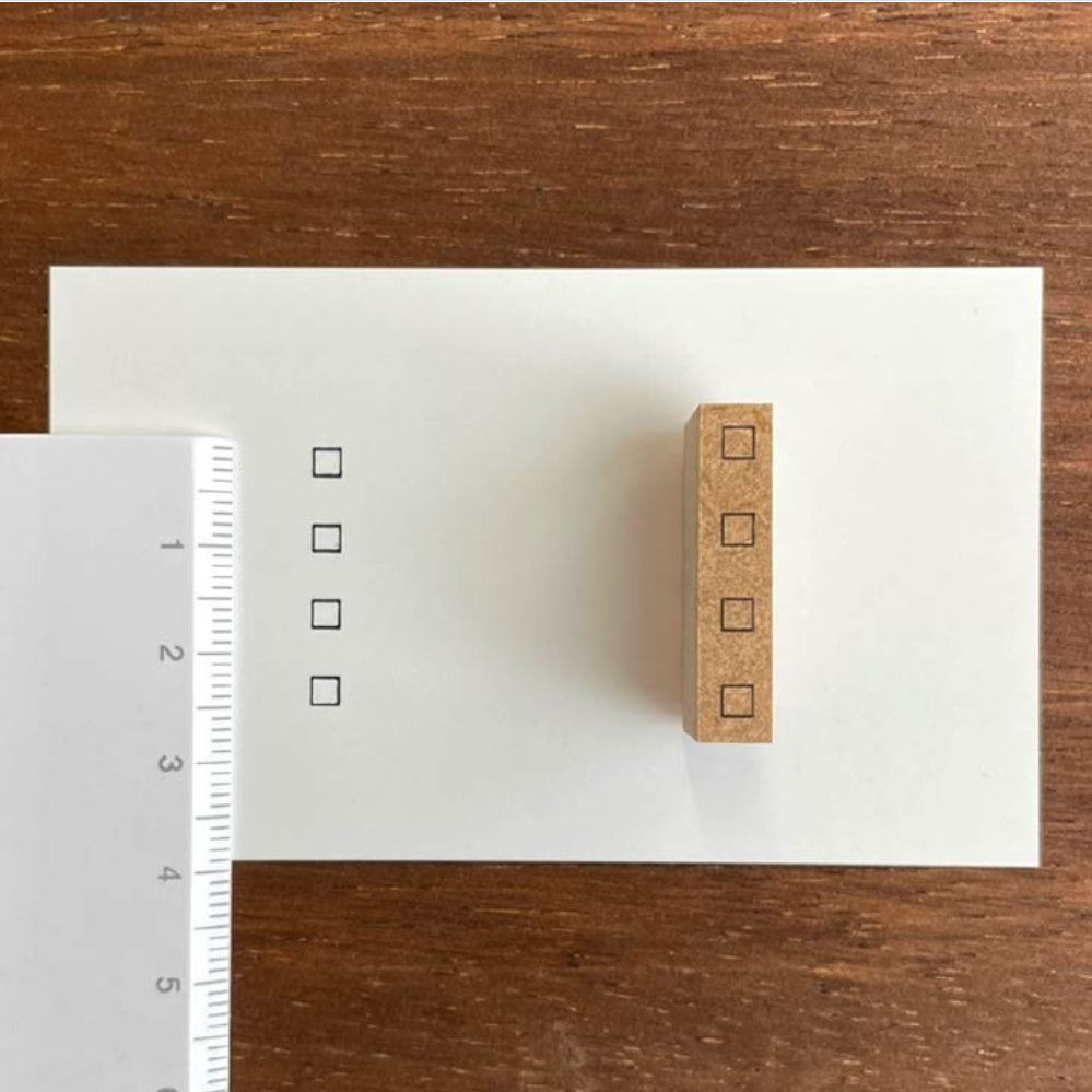 Stamp Marche Check Box, Square 24mm