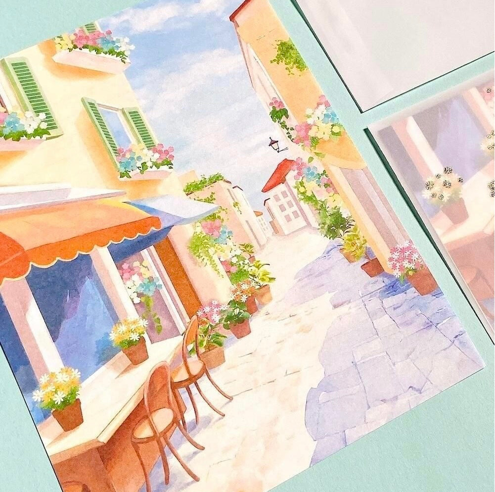 Letter Set - Cafe and Cats