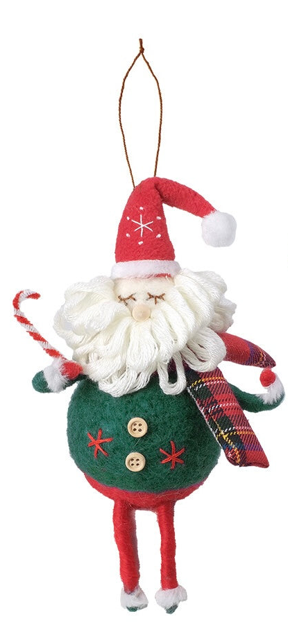 CM1746s Wool Felt Ornament Old Santa