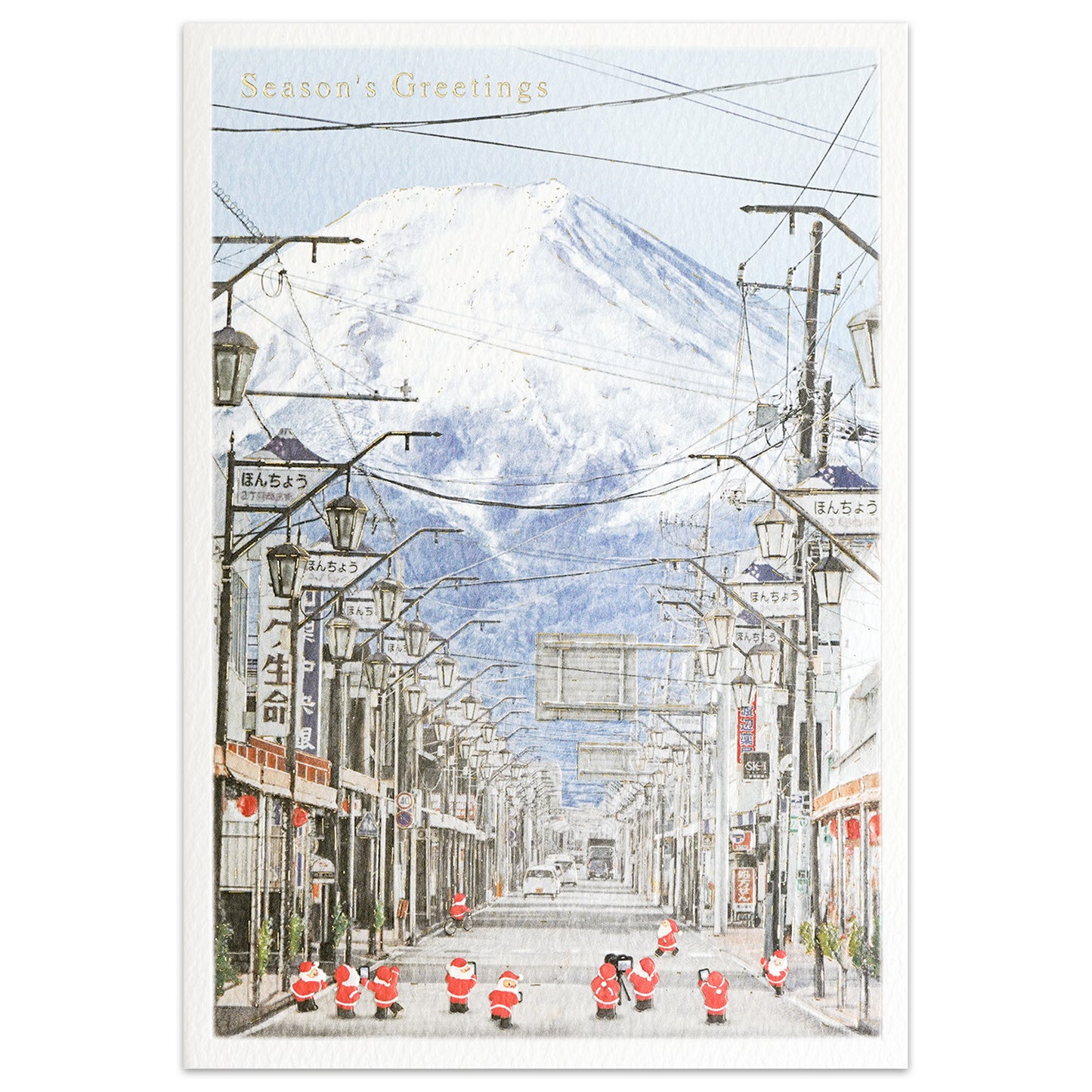 Mini Santa Christmas Card with Envelope - Fujimichi