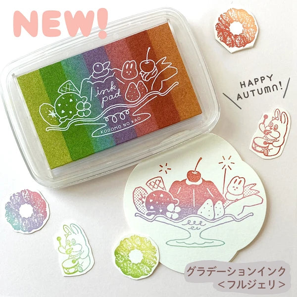 Kodomo no Kao Pastel Rainbow Ink Pad Collection