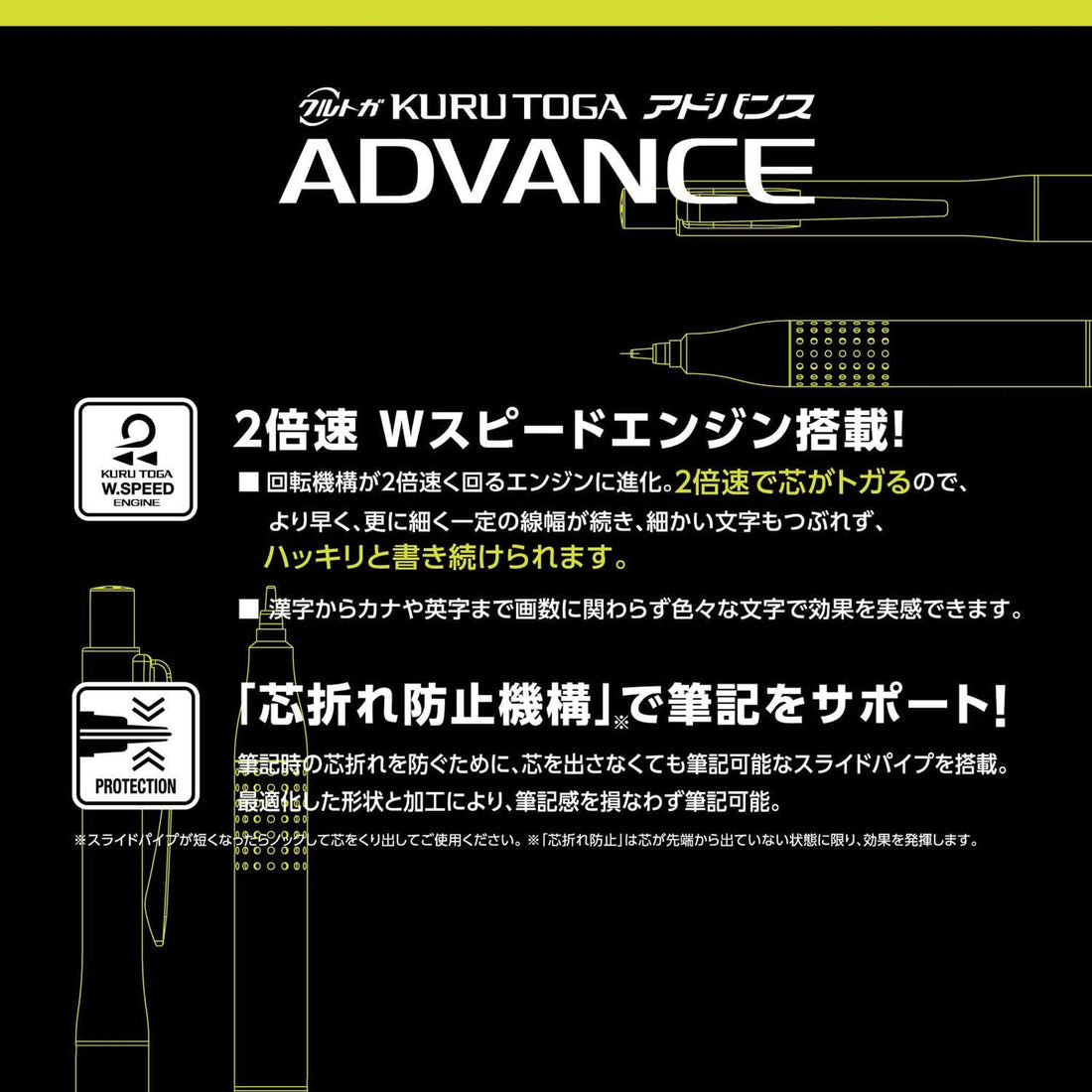 Uni Mitsubishi Kuru Toga Advance Upgrade Mechanical Pencil 0.5mm