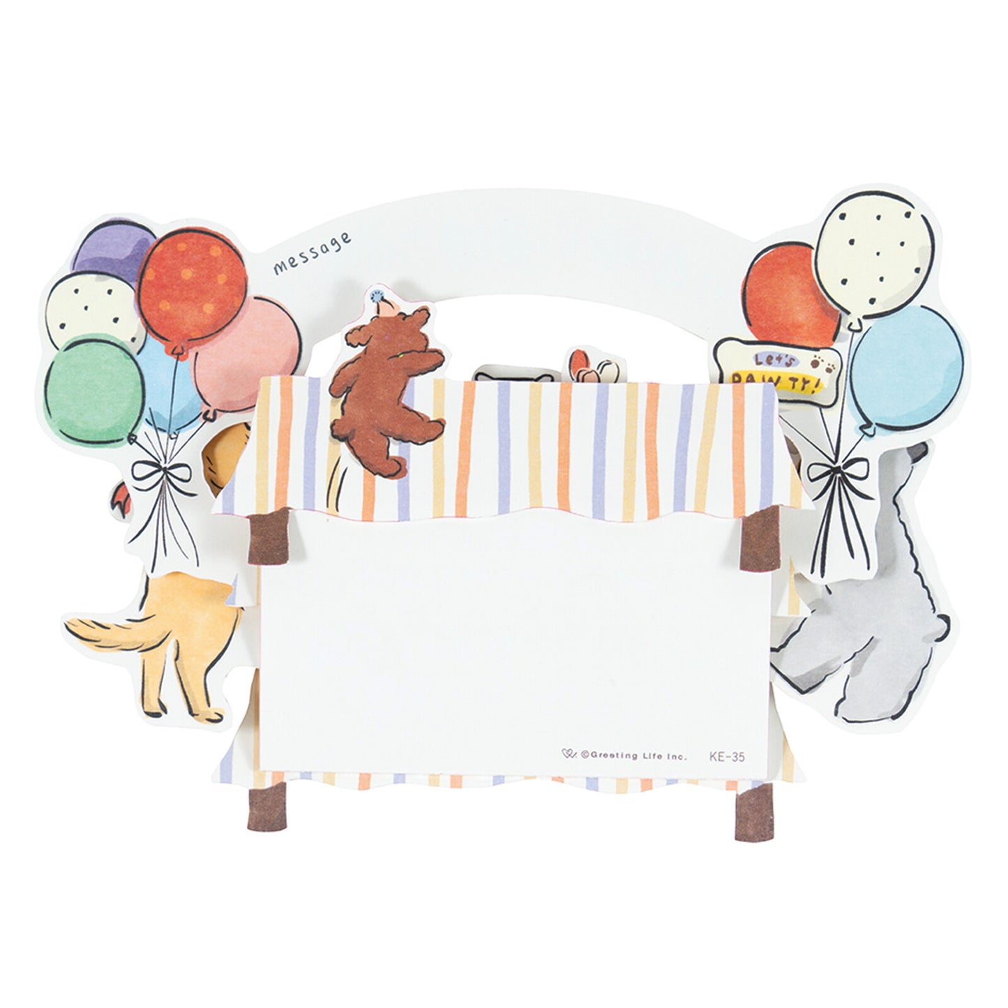 3D Birthday Table Dogs Pop-Up Birthday Card