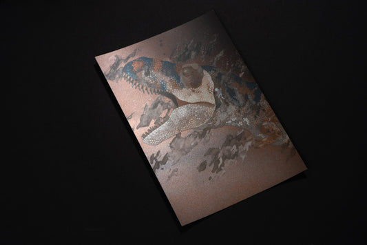 Kano Art Style Postcard - JD47 Dusk T-Rex
