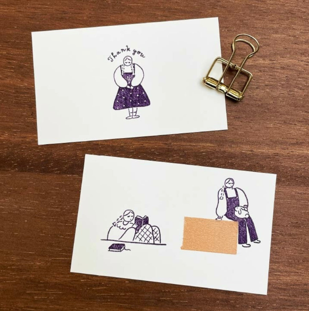 Marle-Chan Illustration Stamp Reading