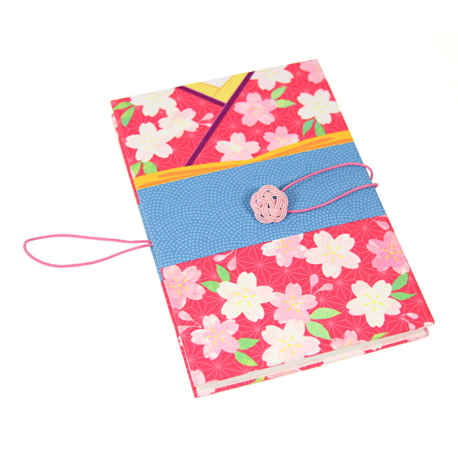 Wagamikoji - Accordion Paper Notebook Harin Cherry Blossom Kimono