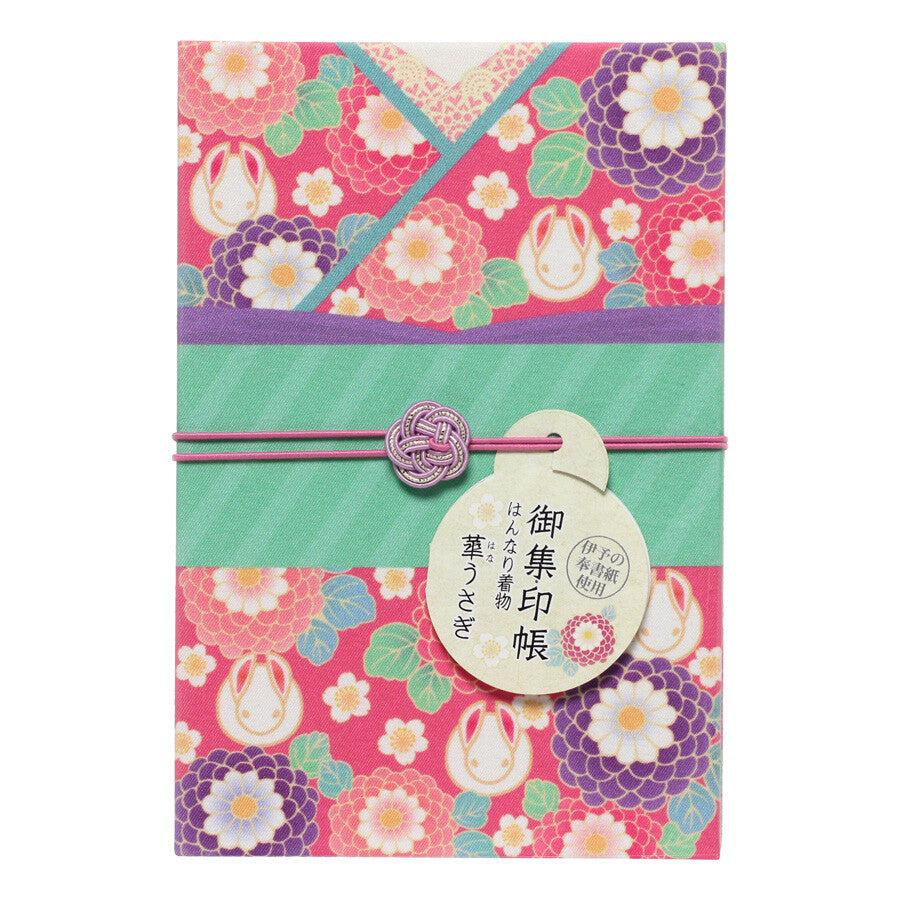 Wagamikoji - Accordion Paper Notebook Hananari Kimono, Hana-Usagi