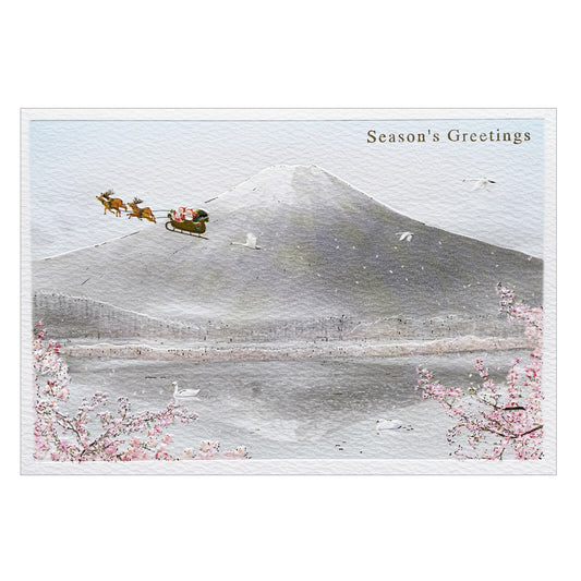 Mini Santa - Mt. Fuji || Cherry Blossoms