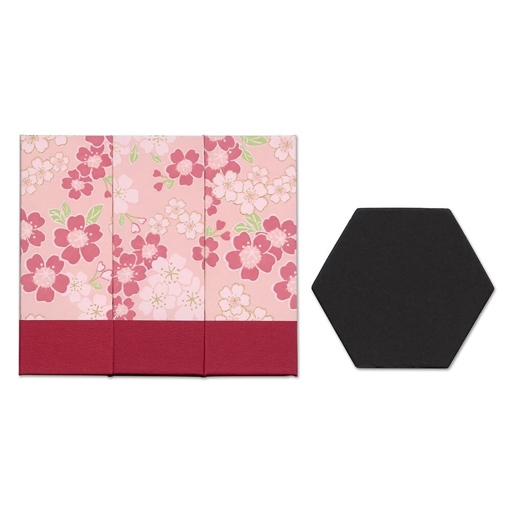 Wagamikoji - Foldable Hexagonal Pen Holder, Cherry Blossom in bloom