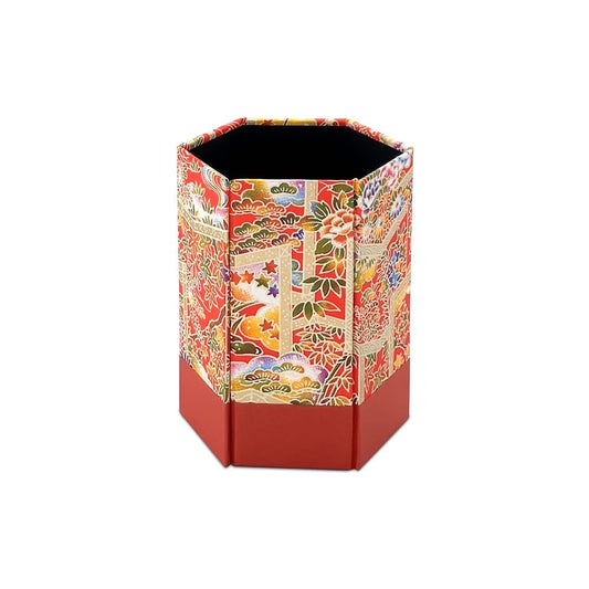 Wagamikoji - Foldable Hexagonal Pen Holder, Folding Screen Pattern