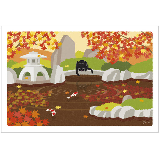 [Moritori Toshinori] Tabineko Koi Pond - Postcard