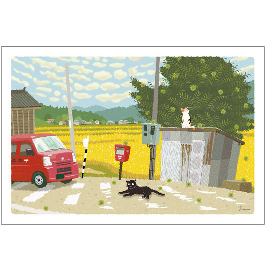 [Moritori Toshinori] Tabineko Gas station - Postcard