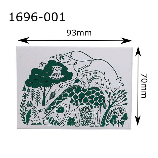 Natsuko Taguchi x Kodomo No Kao Art Wooden Stamp - Animals in the Forest