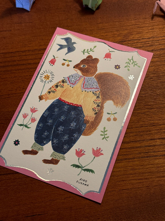 Aiko Fukawa || Cozyca Foil-Stamped Postcard Charm