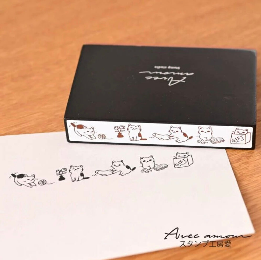 Cat Border Stamp