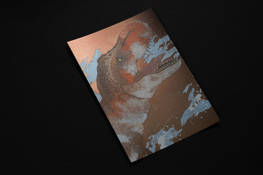 Kano Art Style Postcard - JD46 Dawn T-Rex