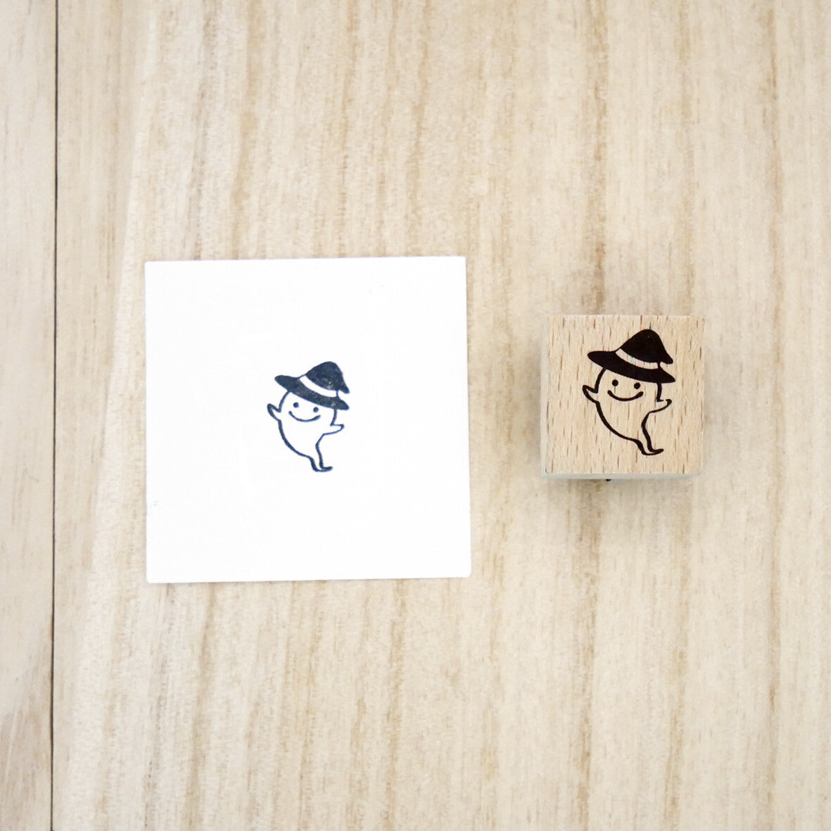 Alte Wood Stamp - Witch Hat Ghost