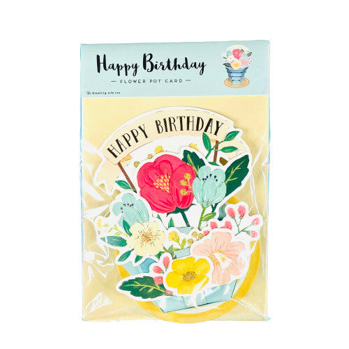 3D Flower Pot Pop-Up Birthday Card
