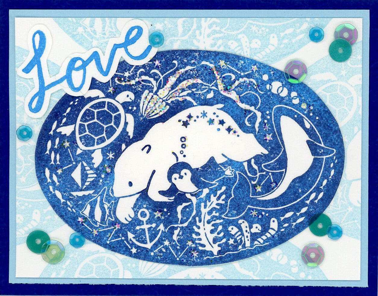 Natsuko Taguchi x Kodomo No Kao Art Wooden Stamp - Animals of the Sea
