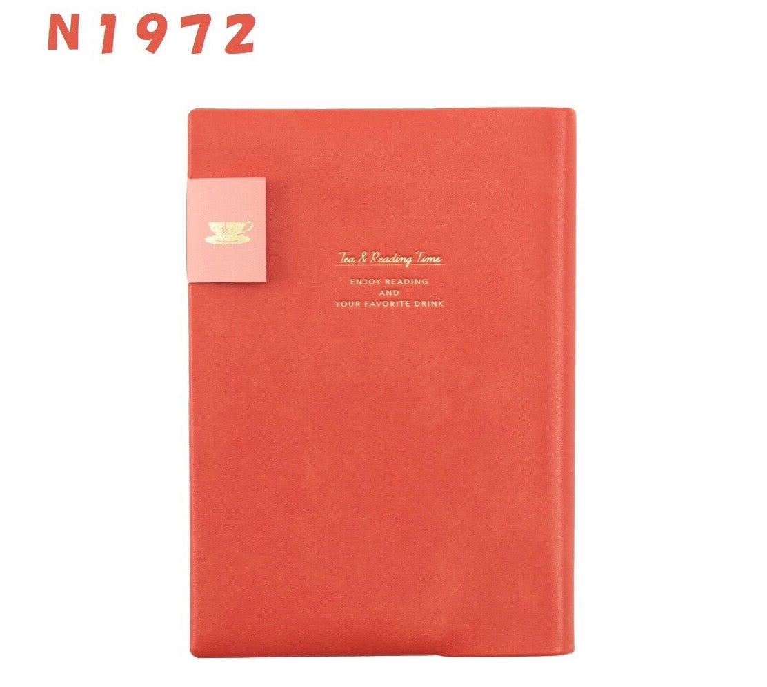 Book Cover Tea & Diary Time Diary Journal Notebook - A6