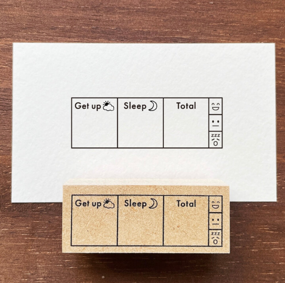Stamp Marche Sleep Time Record Horizontal