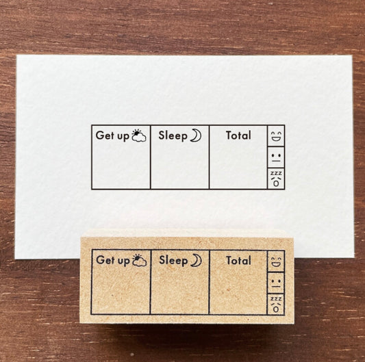 Stamp Marche Sleep Time Record Horizontal