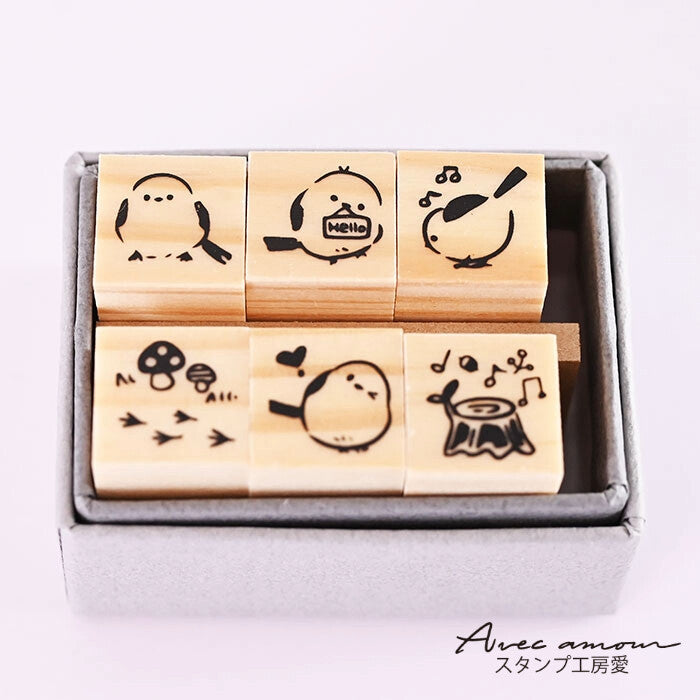 Mini Stamp Set of 6 - Shimaenaga