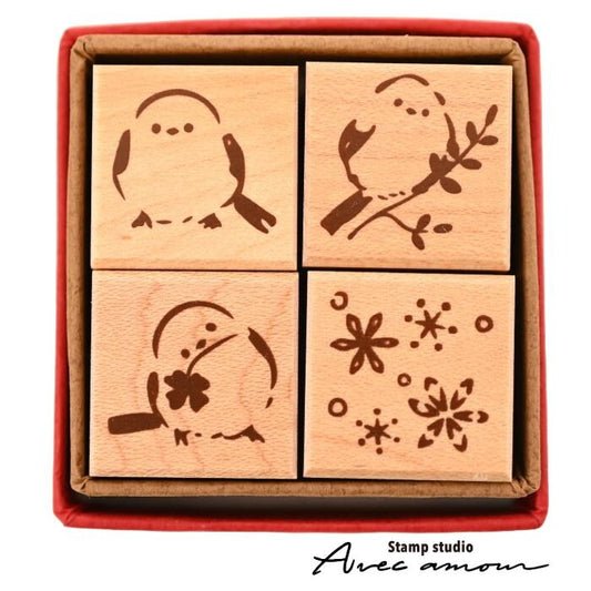 Stamp Set of 4 - Shimaenaga B