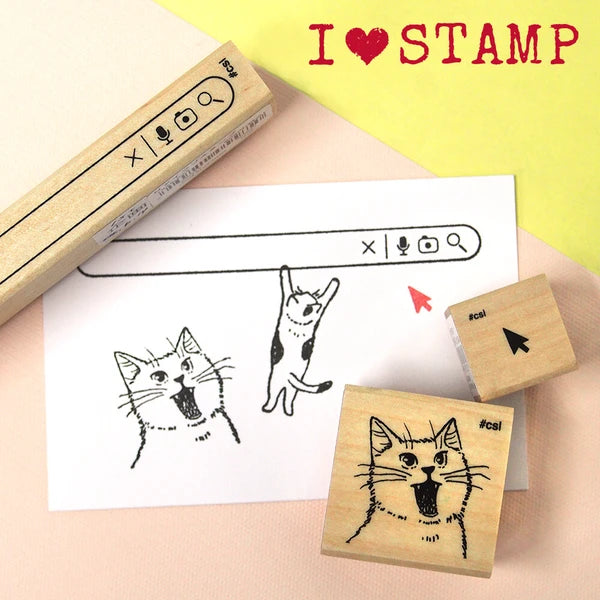 Kodomo No Kao Stamp Open Mouth Cat