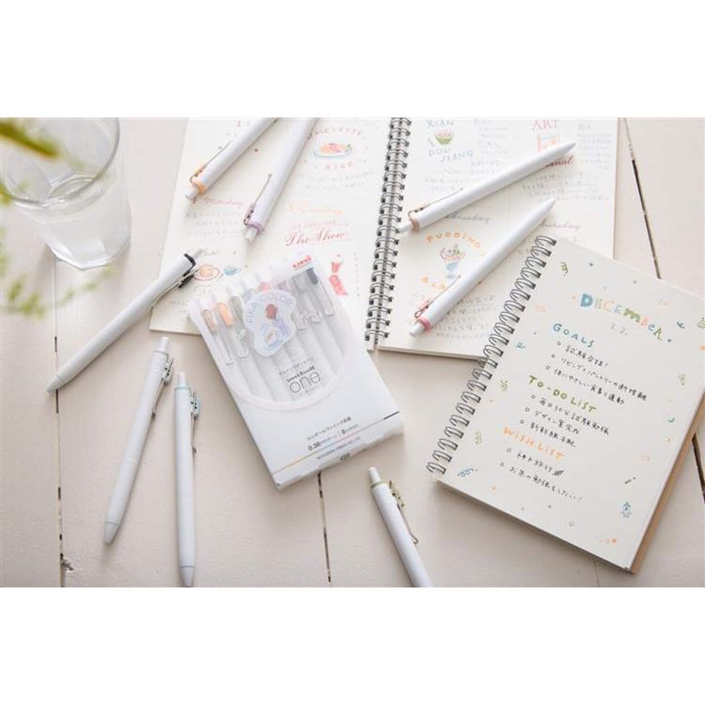 Uni-ball ONE Gel Pen Fika Color 8-color Set 0.38mm
