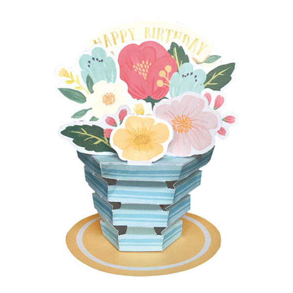 3D Flower Pot Pop-Up Birthday Card