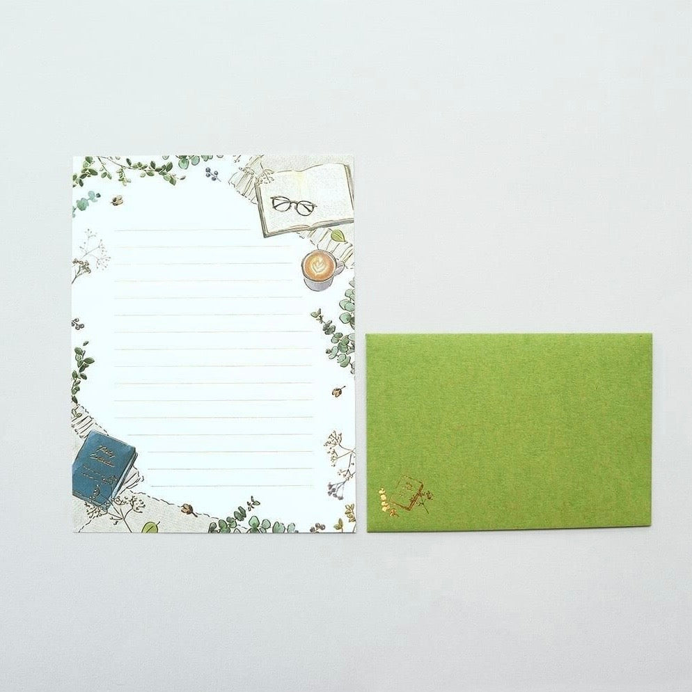 Letter Set - Books and Coffee