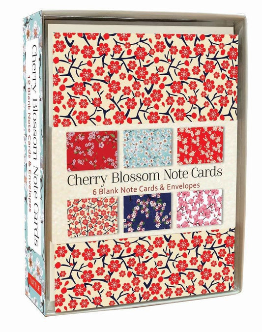 Cherry Blossom Note Cards 12 Blank Note Cards & Envelopes (4 x 6 inch cards in a box)