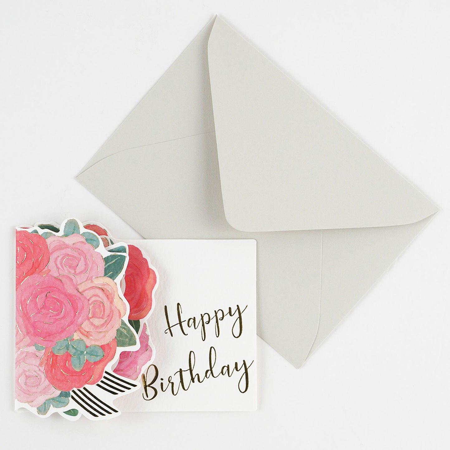 Birthday Flower Pop-Up Mini Card - Rose