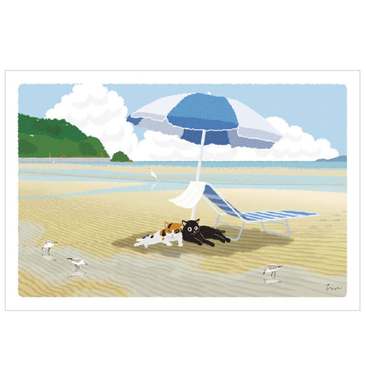[Moritori Toshinori] Tabineko Beach towel
