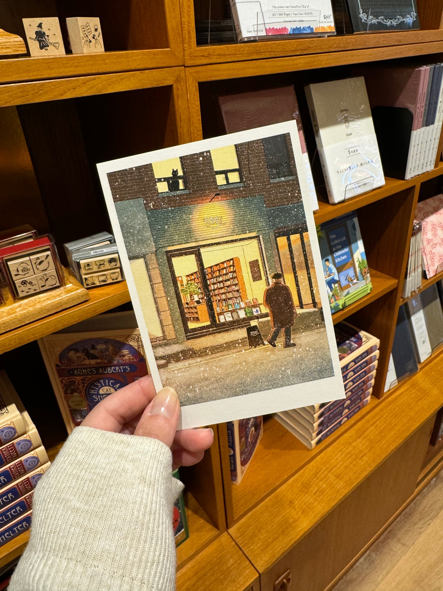 [Banzisu] BZ17 Postcard - Night at the Bookstore (Spring Flare)