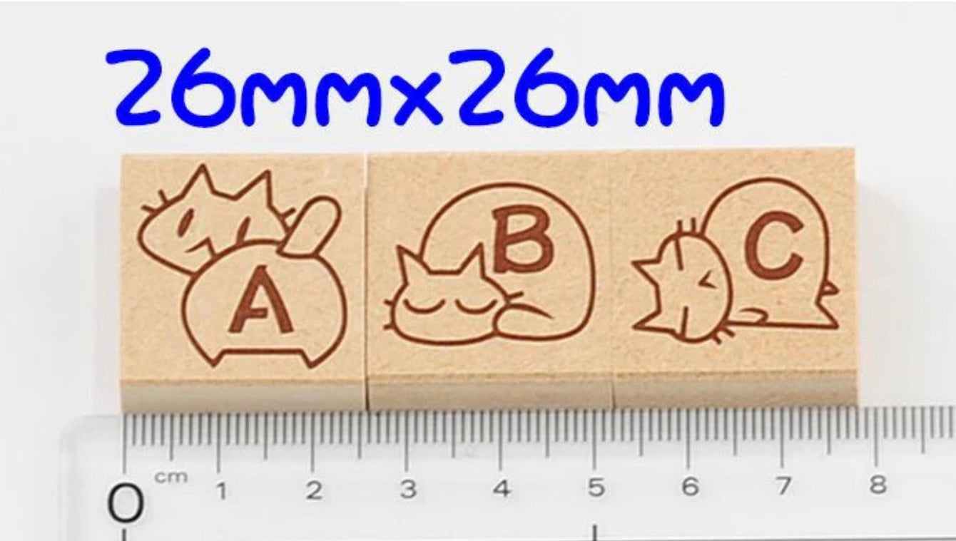 Alphabet Cat Stamp Set 30