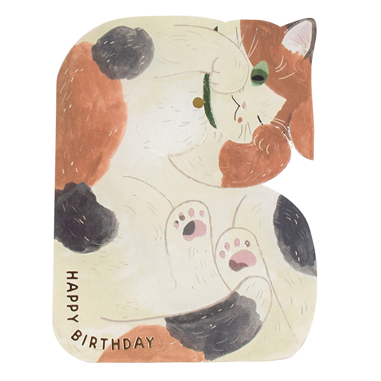 Gyukyu Neko Cat Birthday Card