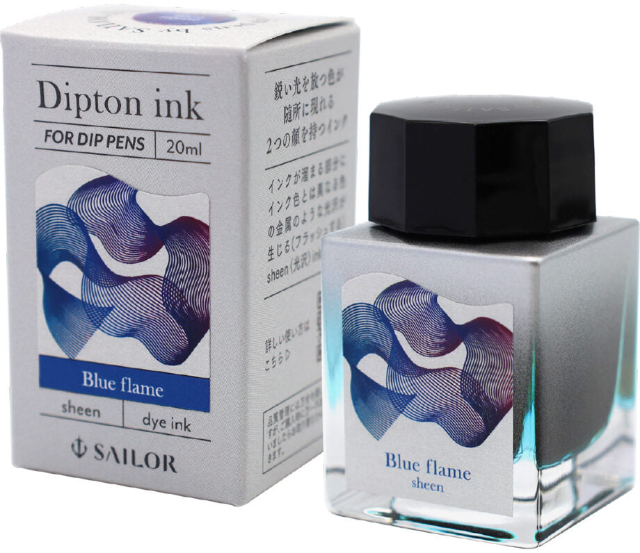 Sailor Dipton Sheen Bottled Ink for Dip Pens - Blue Flame 20ml