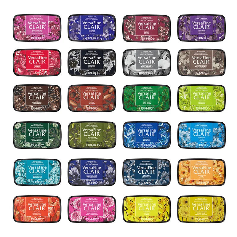 VersaFine Clair Pigment Ink Pads - Vibrant Japanese Stamp Ink Collection