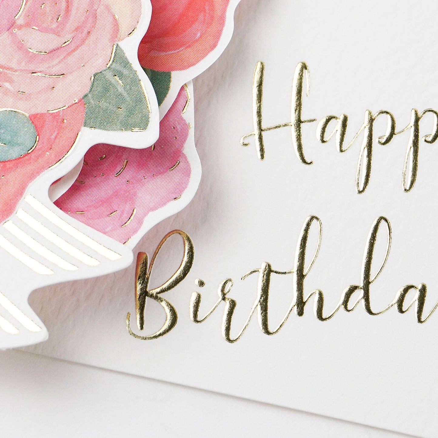 Birthday Flower Pop-Up Mini Card - Rose